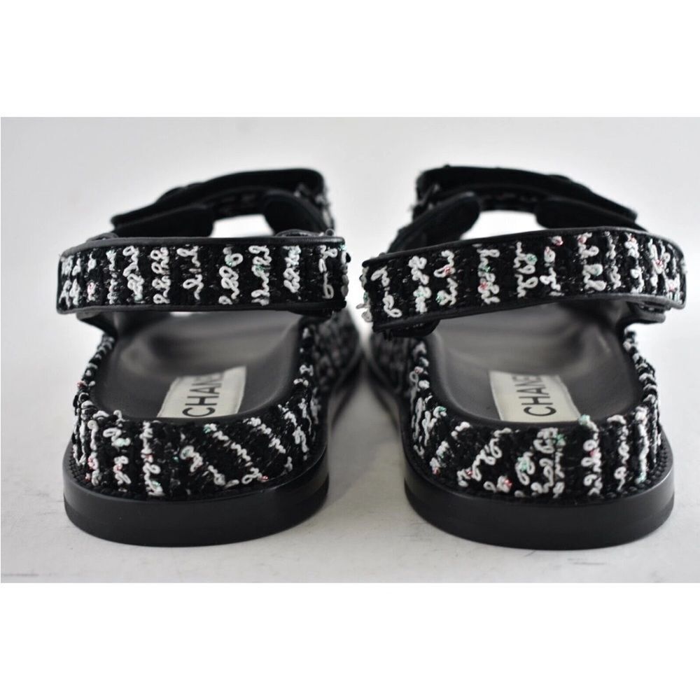 CHANEL CC tweed dad sandals, US 9 - Picture 9 of 15